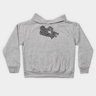 Canada Outline Maze & Labyrinth Kids Hoodie